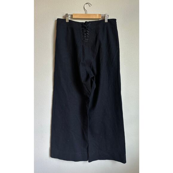 VINTAGE NAVAL CLOTHING FACTORY 30's Navy Blue Wool Wide Leg Sailor Pants Size M - Picture 3 of 7